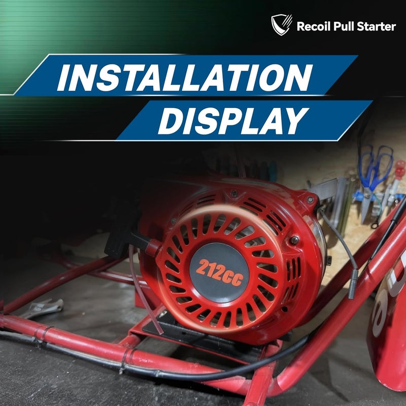 Simachine Recoil Pull Starter Start fir for Predator 212cc 196cc Engine for Honda GX160 GX200 for Coleman CT200U BT200X Mini Bike, Go Kart, Generator, Lawn Mower 28400-ZH8-013ZA（Red） - Image 3